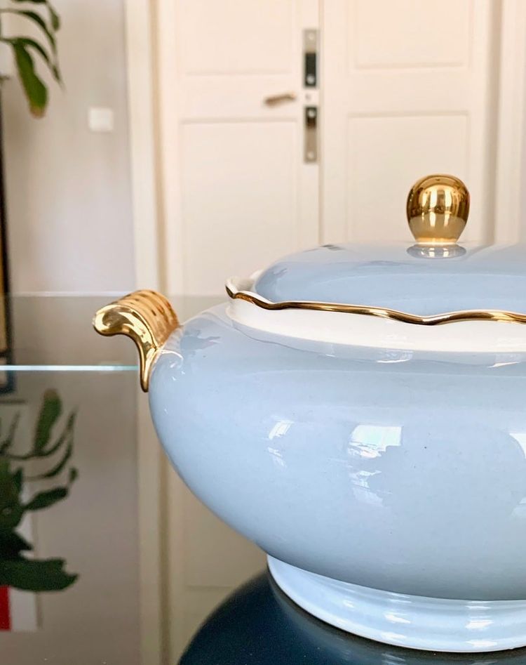 Porcelain Soup Tureen Decorated with Fine Gold - Villeroy & Boch - Art Déco