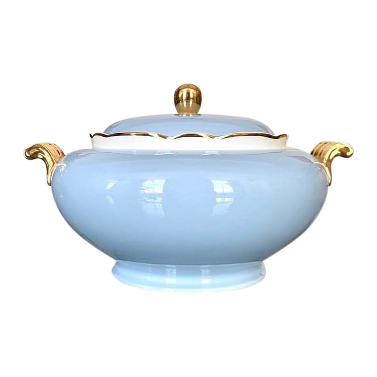 Porcelain Soup Tureen Decorated with Fine Gold - Villeroy & Boch - Art Déco
