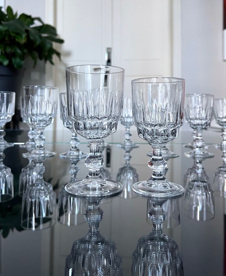 Water and wine glasses - Service De Table Vintage