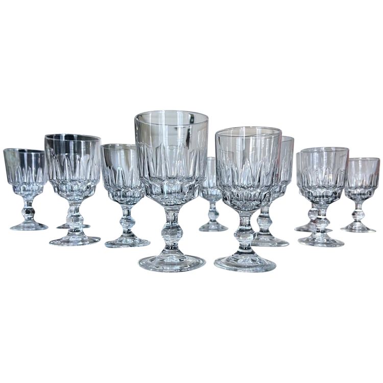 Water and wine glasses - Service De Table Vintage