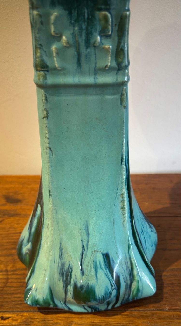 Rare Pair of Large Art Nouveau Vases