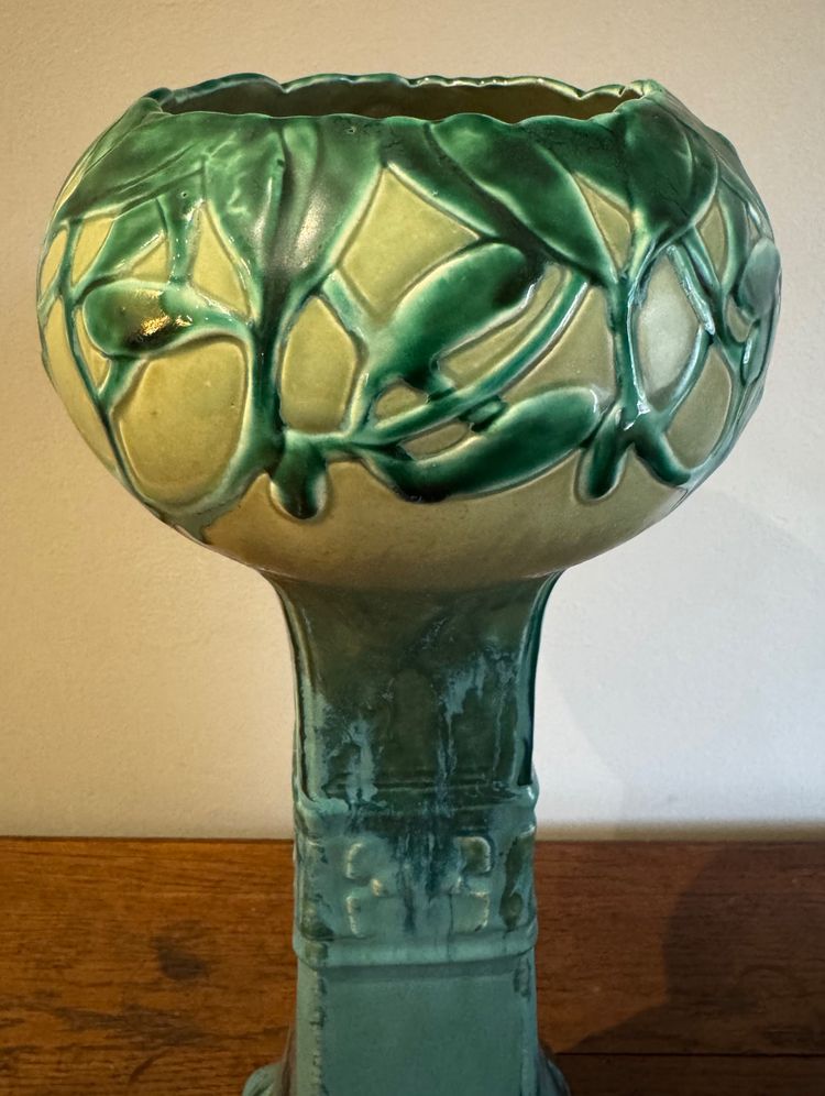 Rare Pair of Large Art Nouveau Vases