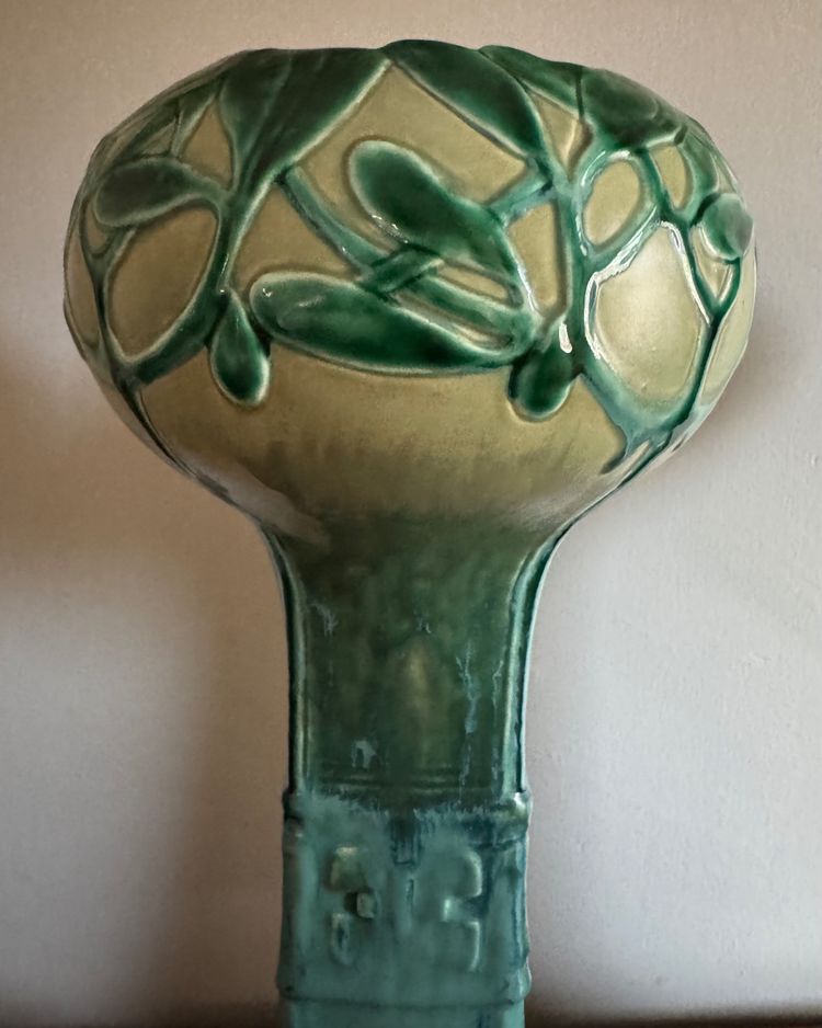 Rare Pair of Large Art Nouveau Vases