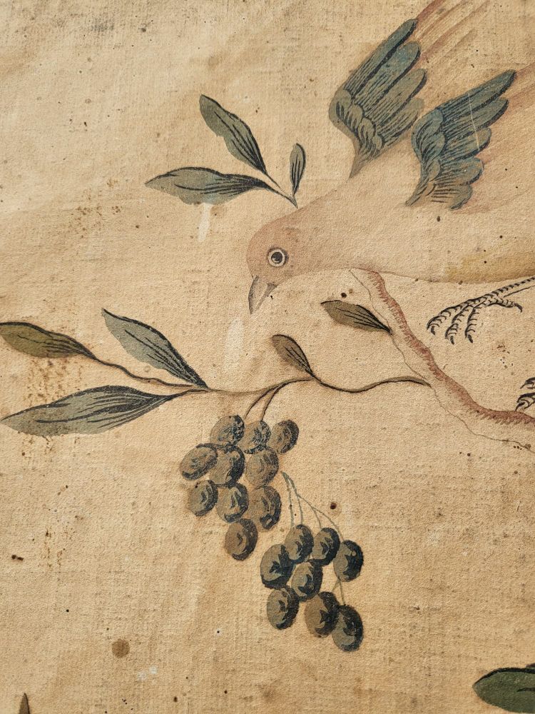 Vogeltapete, Turin oder China, 18./19. Jahrhundert