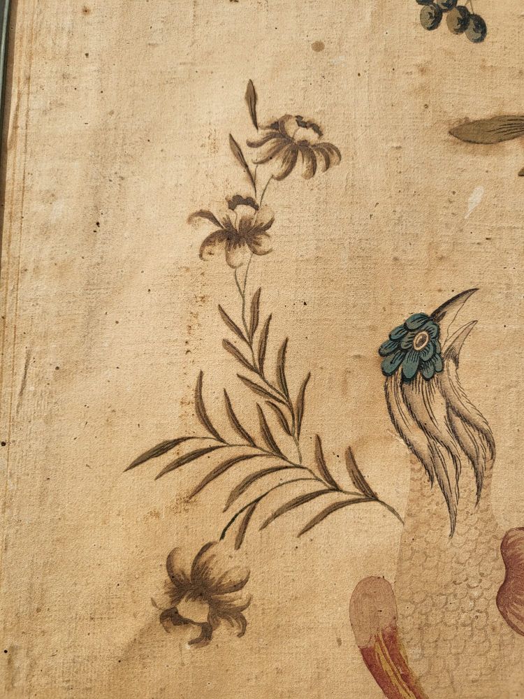 Vogeltapete, Turin oder China, 18./19. Jahrhundert