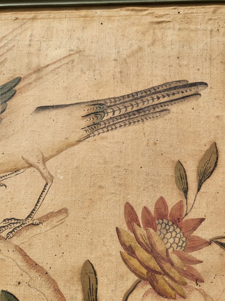 Vogeltapete, Turin oder China, 18./19. Jahrhundert