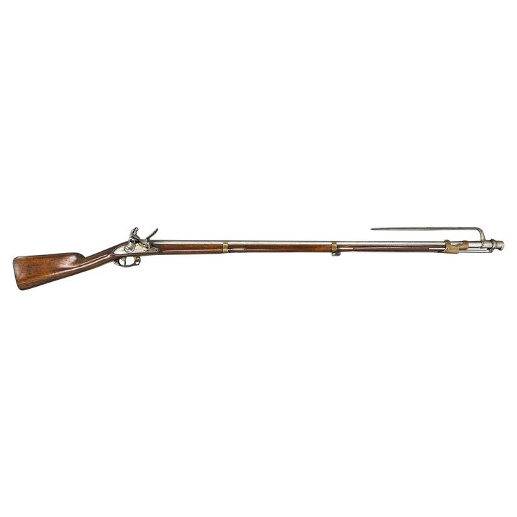 Rifle of the students of the Military Schools, M. de Versailles, model 1817 with its bayonet.