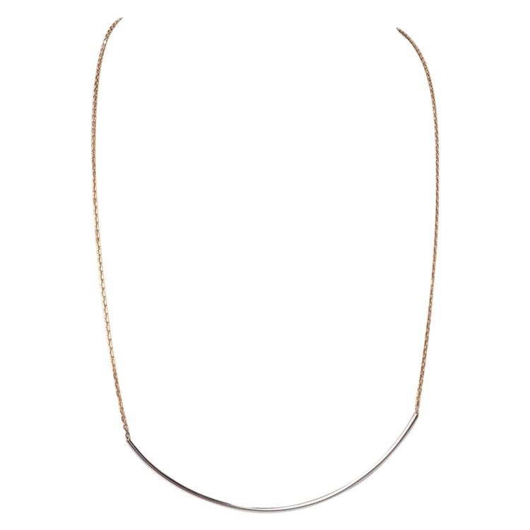 Collier arc en or bicolore