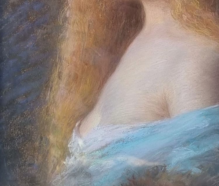 Michel FRONTI - Portrait d'une jeune femme blonde