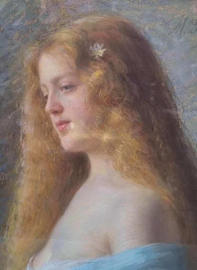 Michel FRONTI - Portrait d'une jeune femme blonde
