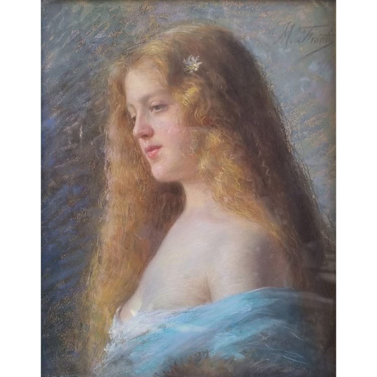Michel FRONTI - Portrait d'une jeune femme blonde