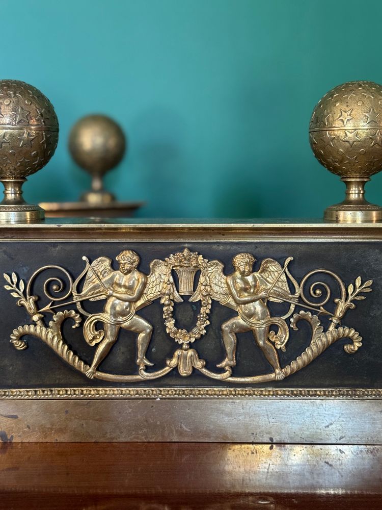 Pair of Empire period fireplaces, early 19th century.