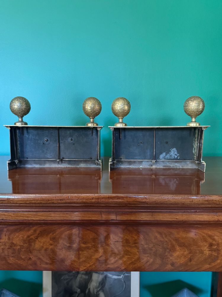 Pair of Empire period fireplaces, early 19th century.