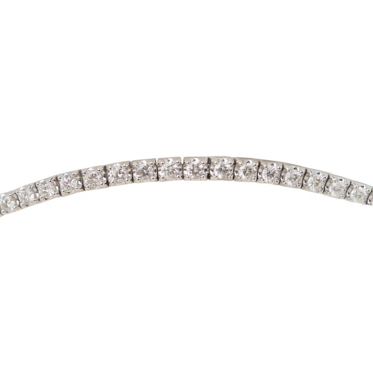 Bracelet rivière en or blanc et diamants 4cts