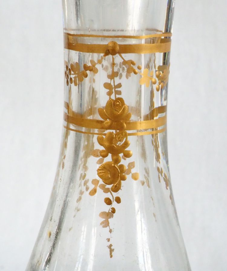 Napoleon III period liqueur service in Baccarat crystal enhanced with fine gold