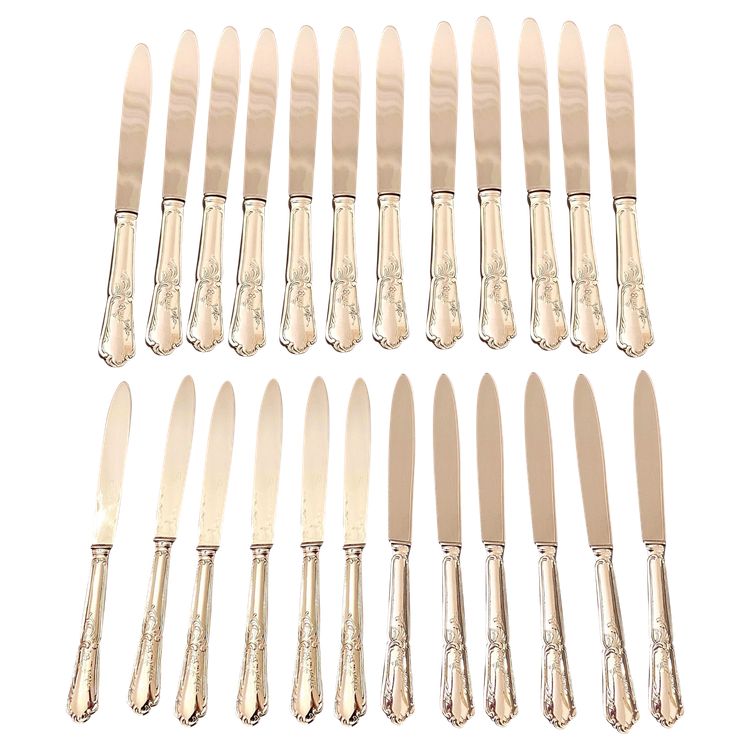 24 silver-plated knives
