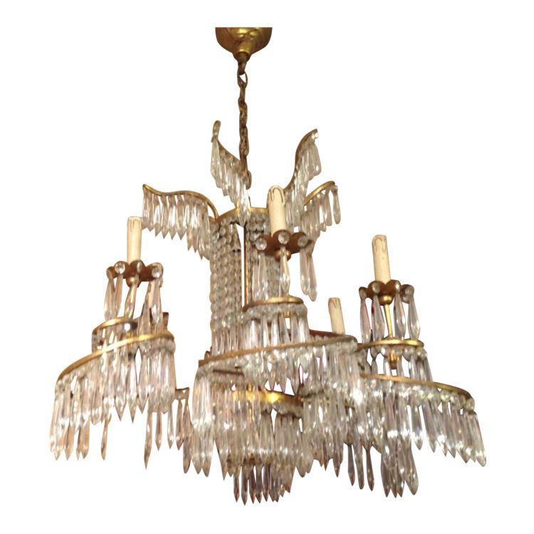 7-light chandelier based on a Wermer & Mieth model, Berlin.