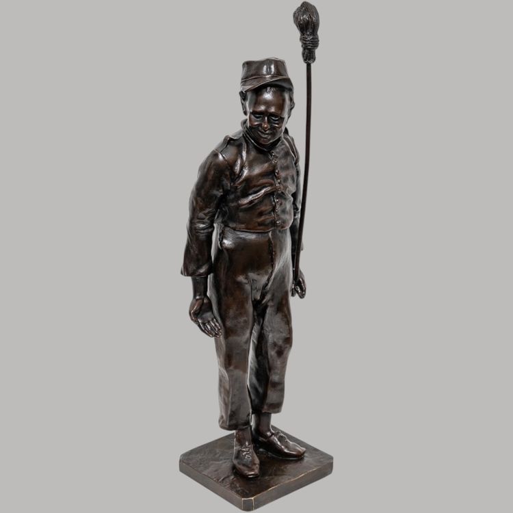 Sculpture - The Soldier , Leopold Eugene Kampf (1822-1893) - Bronze
