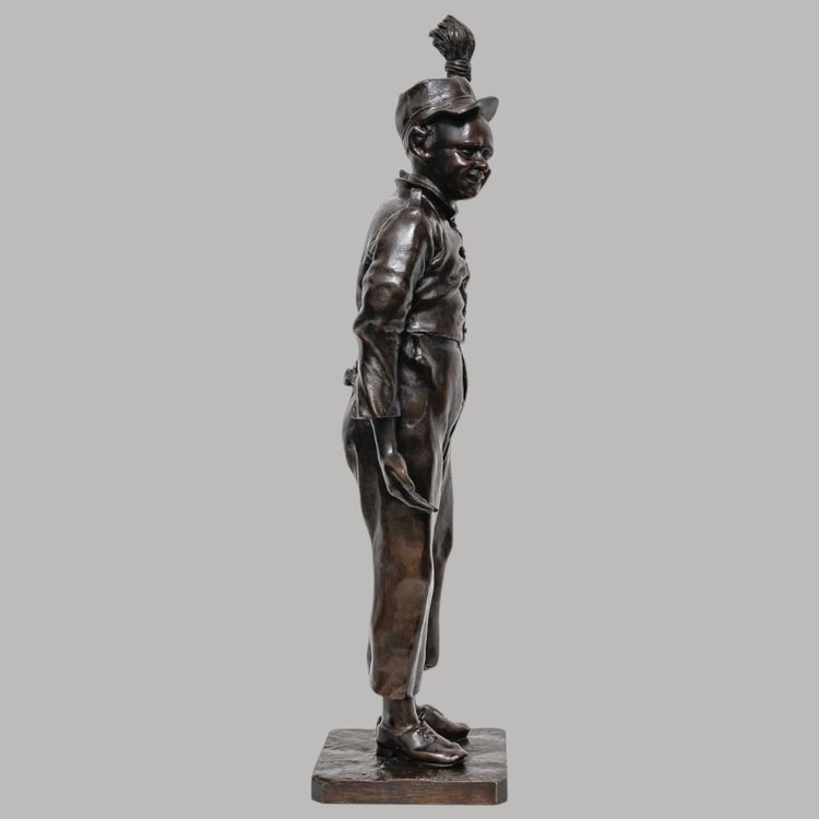 Sculpture - The Soldier , Leopold Eugene Kampf (1822-1893) - Bronze