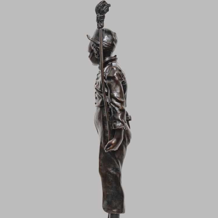 Sculpture - The Soldier , Leopold Eugene Kampf (1822-1893) - Bronze