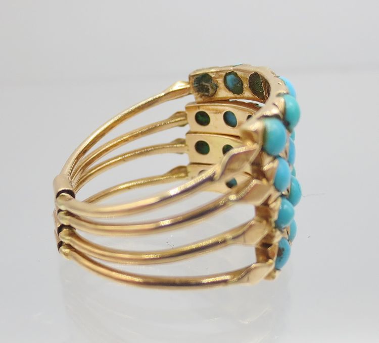 Anello Harem, oro e turchese.