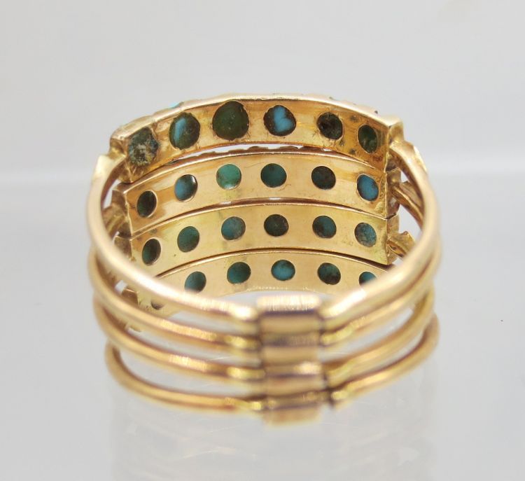 Anello Harem, oro e turchese.