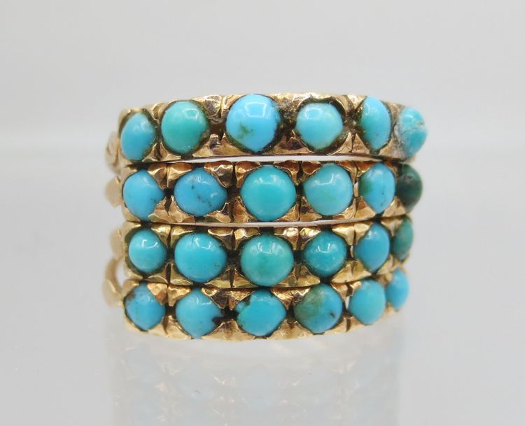 Anello Harem, oro e turchese.