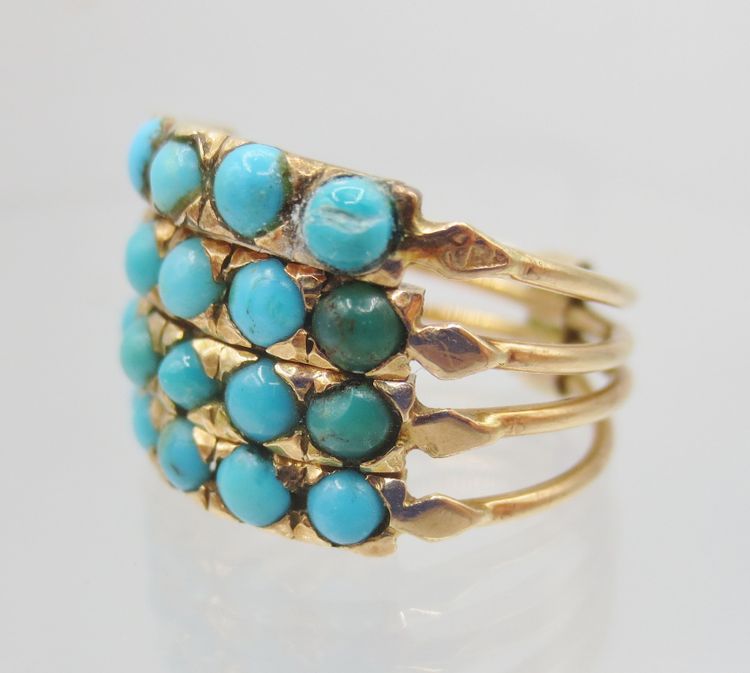 Anello Harem, oro e turchese.