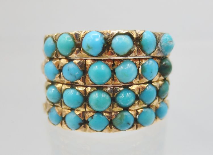Anello Harem, oro e turchese.