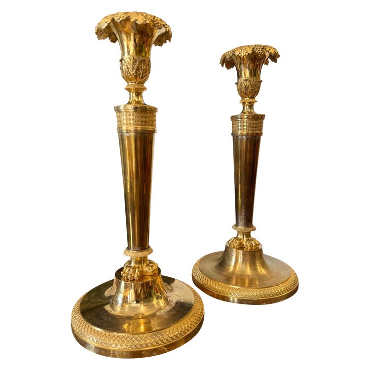 Large pair of Empire period torches.