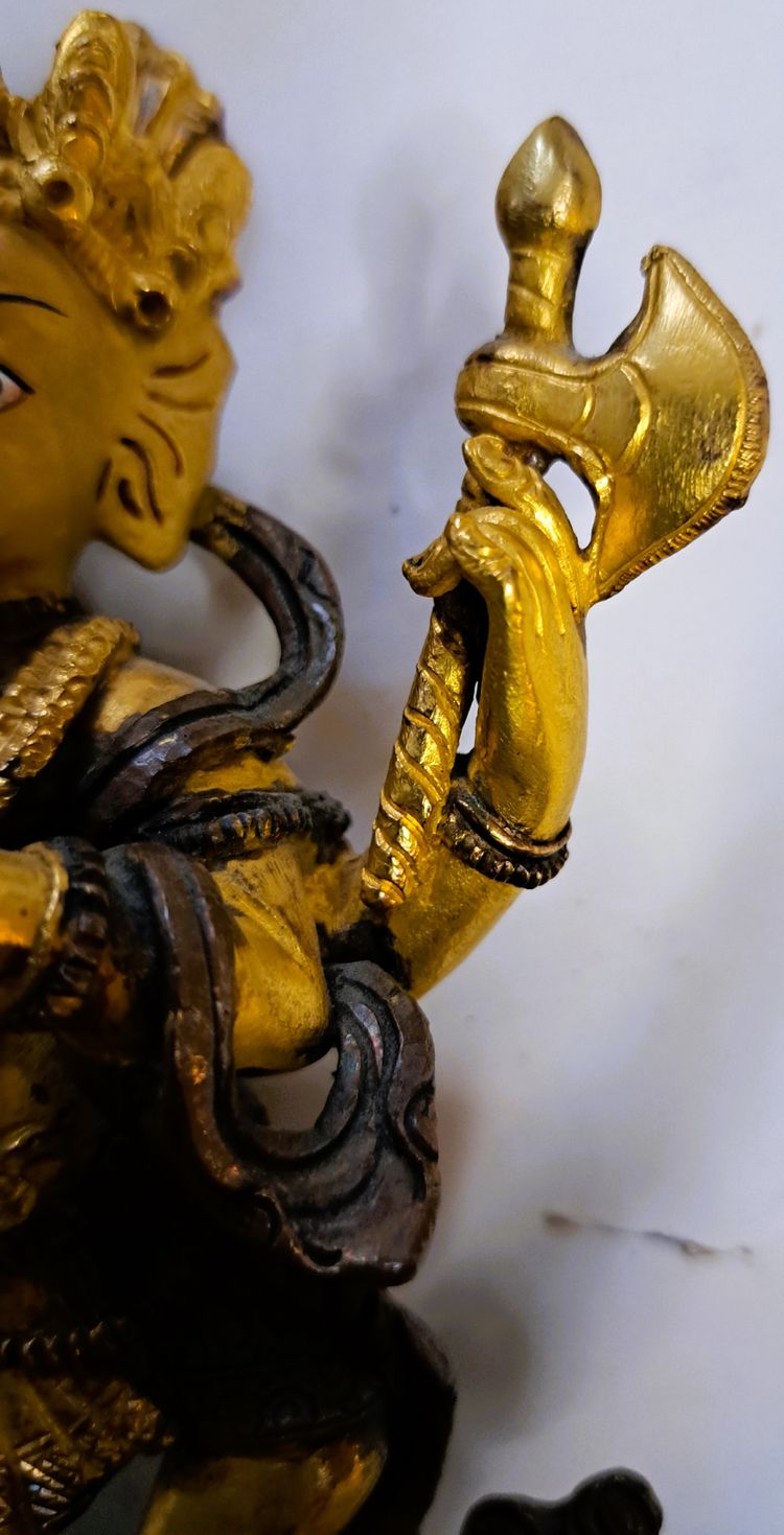 Statuette d'art d'Asie  ancienne en bronze de "Ganesh"