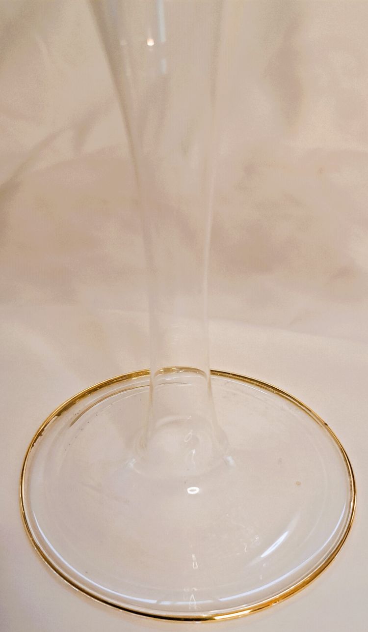 Pair of vintage gilded glass candlesticks