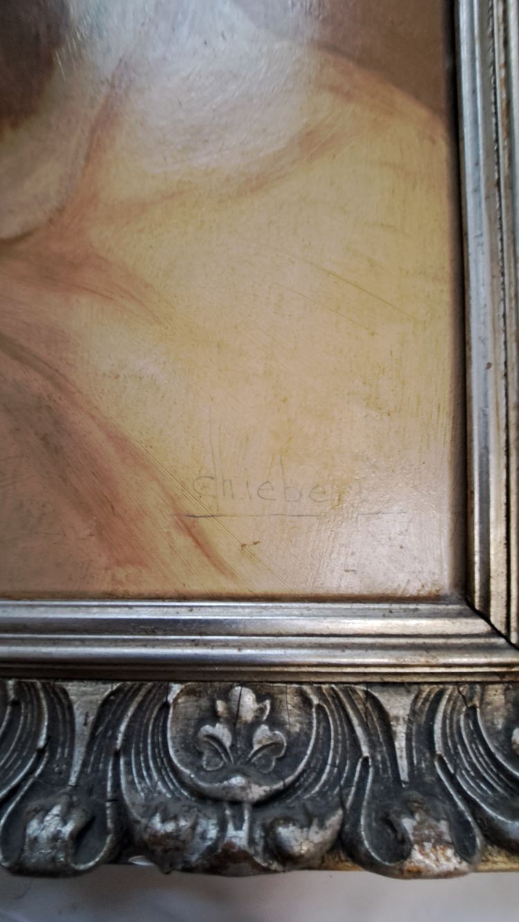 Ritratto di uomo arabo olio su tavola di Louis Chiebert XX secolo