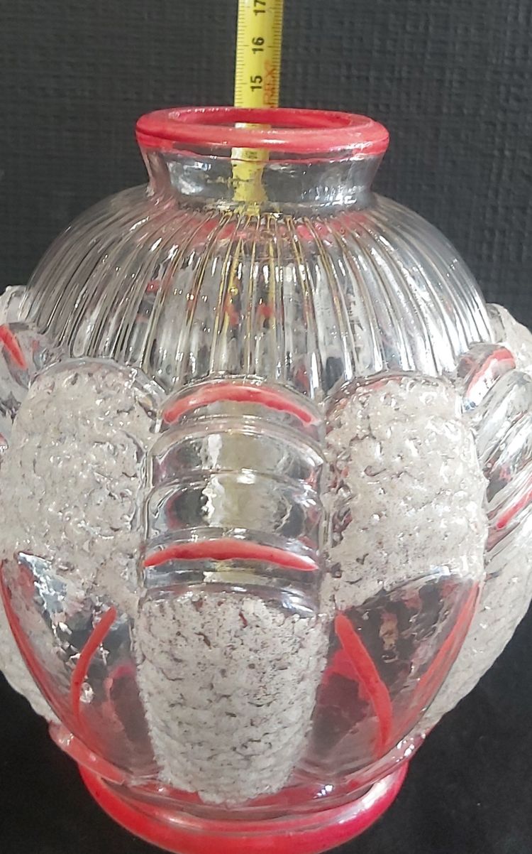 Art Deco ball vase signed Espaivet France