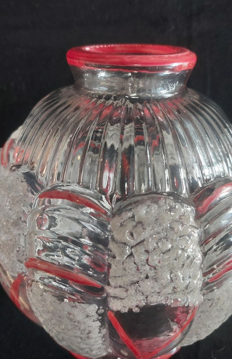 Art Deco ball vase signed Espaivet France
