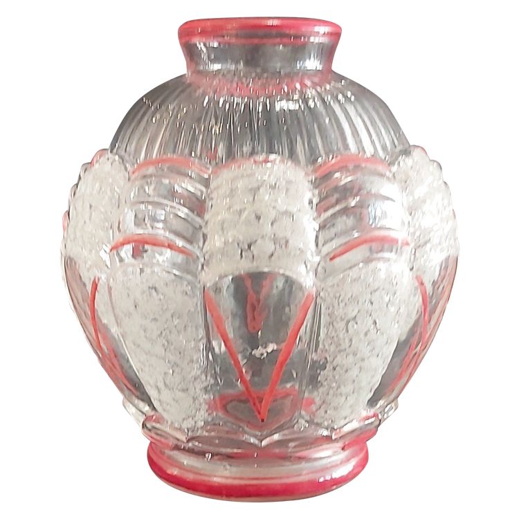 Art Deco ball vase signed Espaivet France