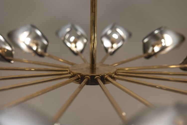 Simone Malachin. Lustre « étoile » en verre de Murano. Contemporain.  LS64041509I