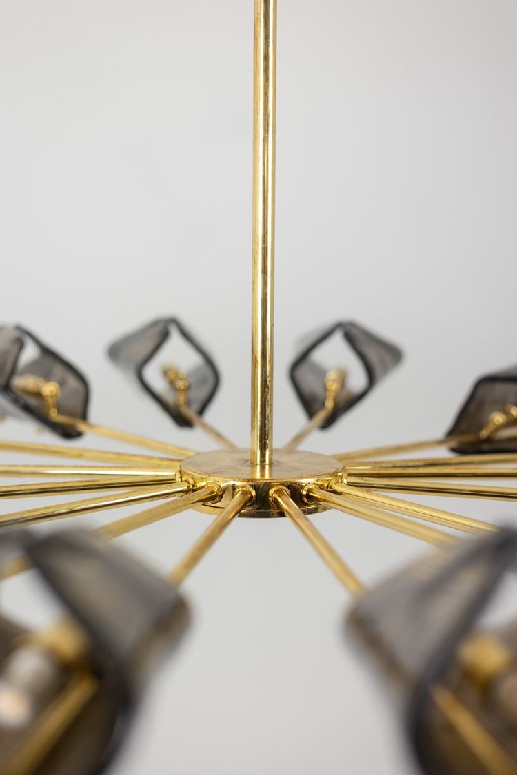 Simone Malachin. Lustre « étoile » en verre de Murano. Contemporain.  LS64041509I