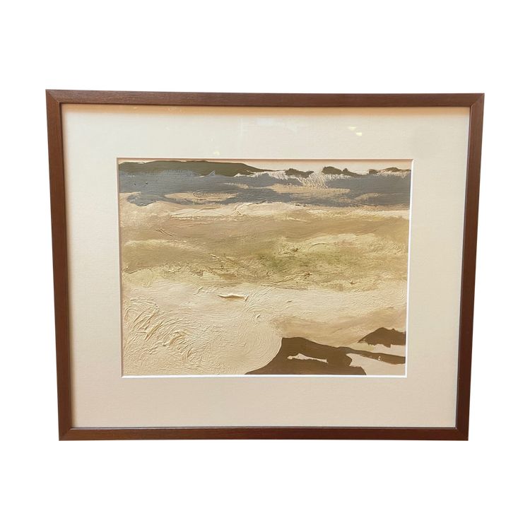 Lyrical composition by Jean Claude Bertrand, oil on paper.