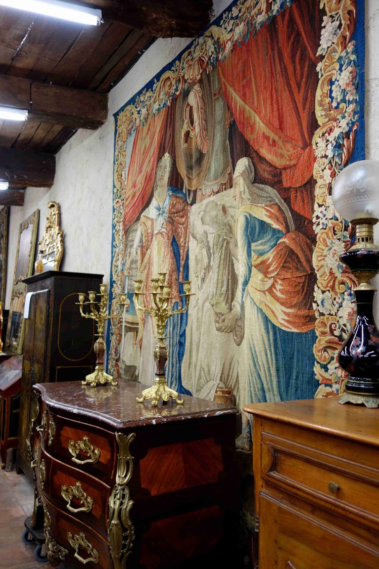 Aubusson tapestry: Judith beheads Holofernes, 17th century