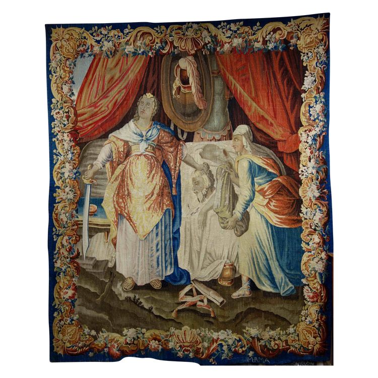 Aubusson tapestry: Judith beheads Holofernes, 17th century