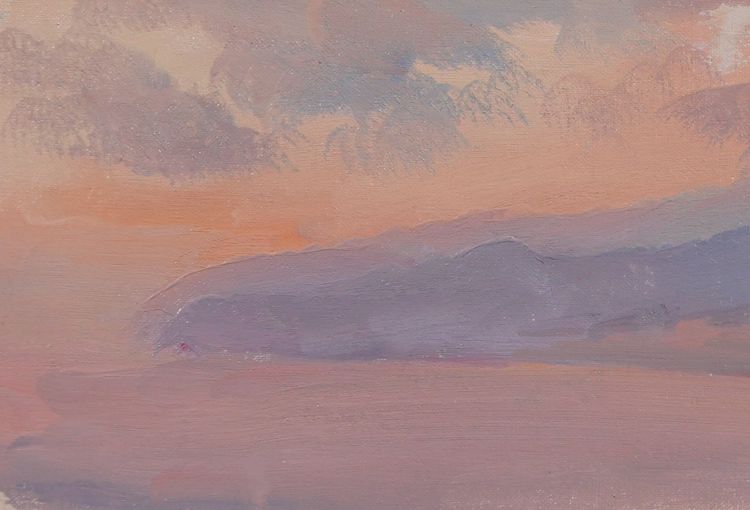 Alfons VERHEYEN 1903-1990 Studie eines Himmels, Effekt in Mauve, um 1940-50