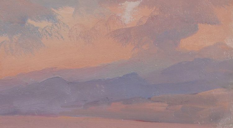 Alfons VERHEYEN 1903-1990 Studie eines Himmels, Effekt in Mauve, um 1940-50