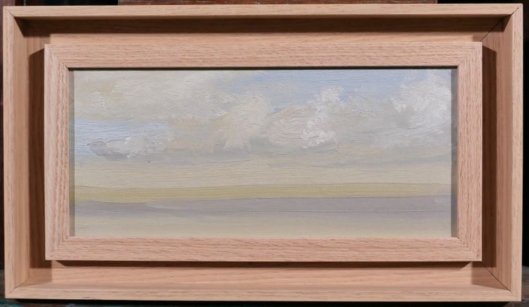 Alfons VERHEYEN 1903-1990 Etude de ciel, effet en bleu et vert, vers 1940-50