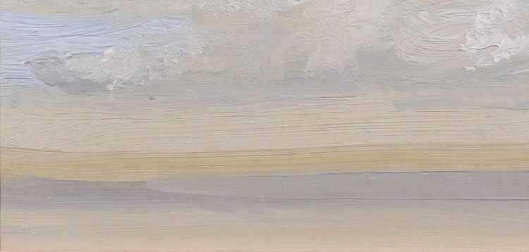 Alfons VERHEYEN 1903-1990 Etude de ciel, effet en bleu et vert, vers 1940-50