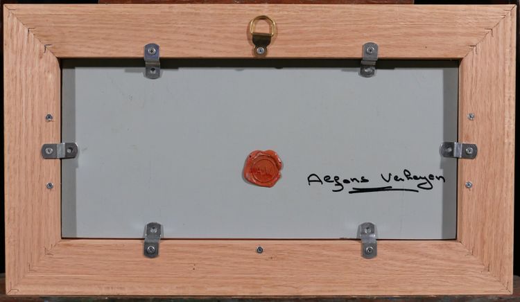 Alfons VERHEYEN 1903-1990 Etude de ciel, effet en bleu et vert, vers 1940-50