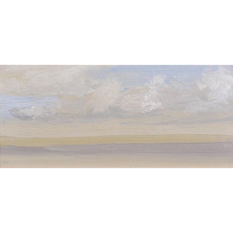 Alfons VERHEYEN 1903-1990 Etude de ciel, effet en bleu et vert, vers 1940-50