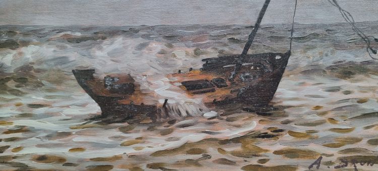 Alexandre BRUN - Un bateau échoué