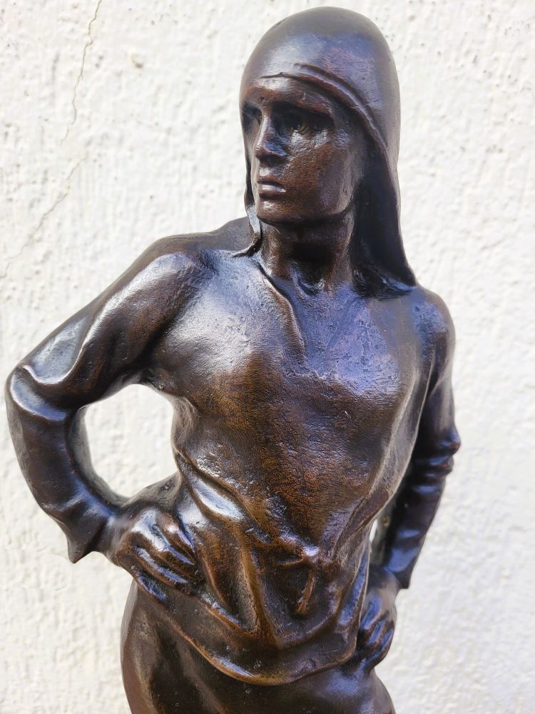 C Meunier, Le Débardeur Du Port d'Anvers, Bronze Signé, XIXème Siècle
