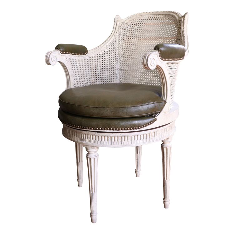 Louis XVI cabinet armchair with swivel seat